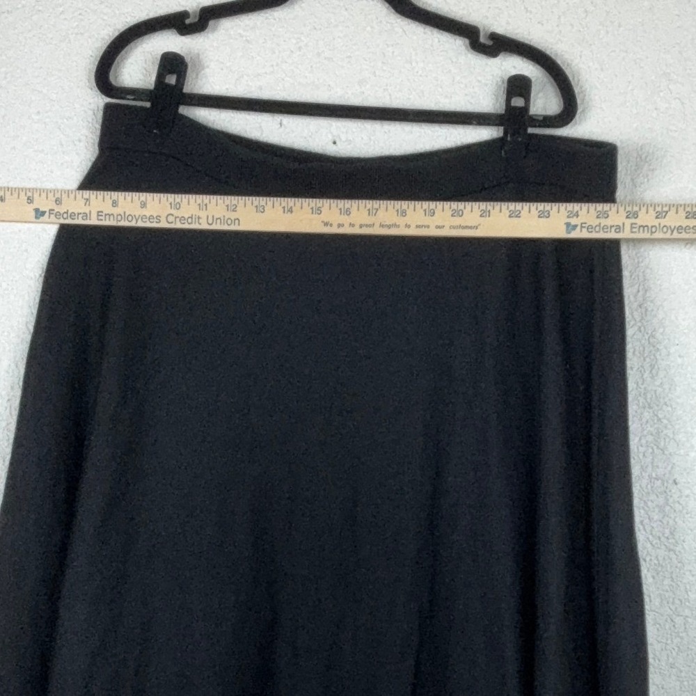 Talbots Black Wool Blend Knit A-Line Midi Skirt - XL - Classic Chic - Picture 4 of 9